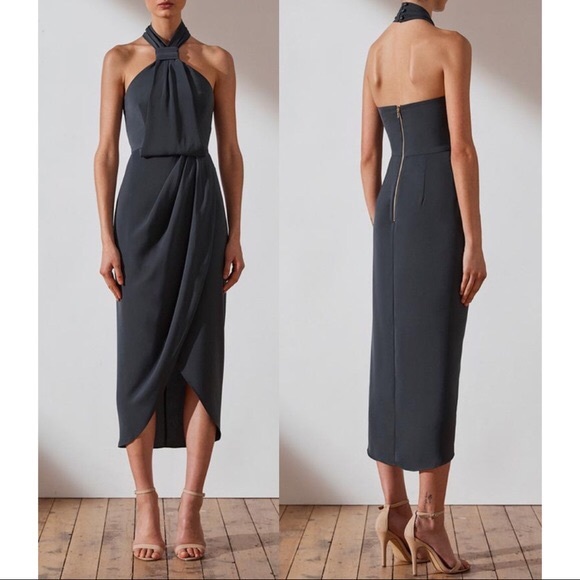 shona joy knot draped dress